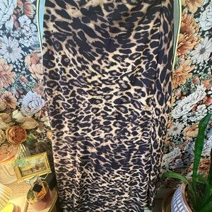 Leopard Print Maxi Skirt